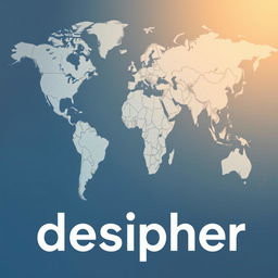 A professional and eye-catching poster for a translation firm named 'desipher'