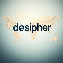 A professional and eye-catching poster for a translation firm named 'desipher'