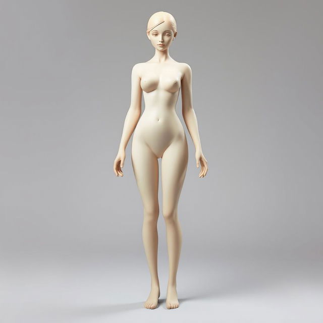 A gentle feminine figure embodying softness and gentle curves