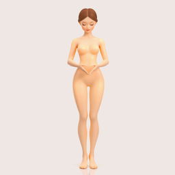 A gentle, feminine silhouette with soft curves and delicate contours, radiating a warm, inviting glow