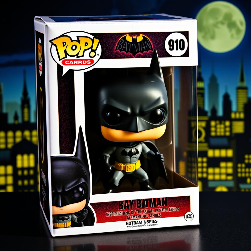 A vivid and detailed image of a Funko Pop figure inspired by the 1992 Batman animated series