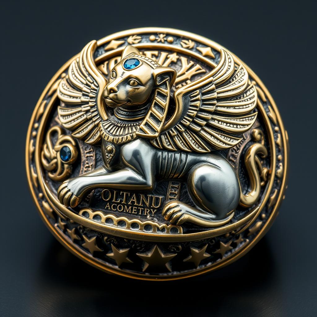 A magnificent Order of the Latin Light ring featuring a mythical creature that represents wisdom and immortality