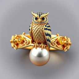 An exquisite Order of the Latin Light ring featuring a mythical creature symbolizing wisdom and immortality