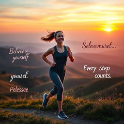 A serene landscape showing a calming sunrise over rolling hills, with vibrant colors in the sky