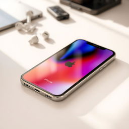 A sleek and modern iPhone 16 Pro Max showcased on a minimalist desk