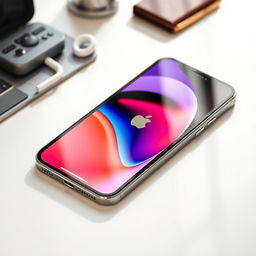 A sleek and modern iPhone 16 Pro Max showcased on a minimalist desk