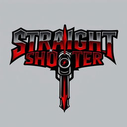 Logo design for a hard rock band named 'Straight Shooter'