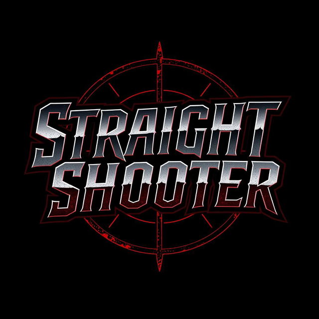 Logo design for a hard rock band named 'Straight Shooter'