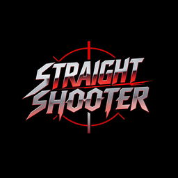 Logo design for a hard rock band named 'Straight Shooter'