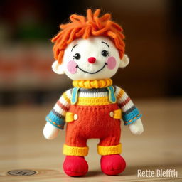 A delightful wool felt doll of a sweet, lovable little boy who is kind and a bit silly, eager to learn and explore