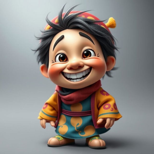 A whimsical character named Khaan Khaanak, embodying a funny, silly, and playful personality