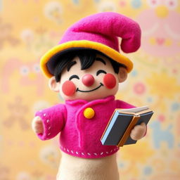 A whimsical character named Khaan Khaanak, designed as a playful and goofy felt puppet
