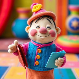 A whimsical character named Khaan Khaanak, designed as a playful and goofy felt puppet