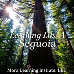 A majestic and towering redwood tree, symbolizing strength and resilience, soaring high amidst a tranquil forest setting