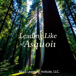 A majestic and towering redwood tree, symbolizing strength and resilience, soaring high amidst a tranquil forest setting