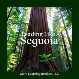 A magnificent and towering redwood tree, representing strength and resilience, rising majestically in a tranquil forest setting, with sunlight filtering through the dense green foliage