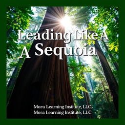 A stunning image featuring a towering redwood tree, embodying strength and resilience, set in a peaceful forest environment with sunlight streaming through the vibrant green leaves