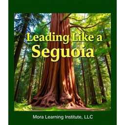 A stunning image featuring a towering redwood tree, embodying strength and resilience, set in a peaceful forest environment with sunlight streaming through the vibrant green leaves