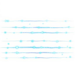 Multiple horizontal blue sparks on a white background, arranged in a way that creates a visually captivating and dynamic scene