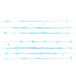 Multiple horizontal blue sparks on a white background, arranged in a way that creates a visually captivating and dynamic scene