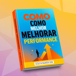 A vibrant eBook cover for a personal development book titled 'Como Melhorar Sua Performance'