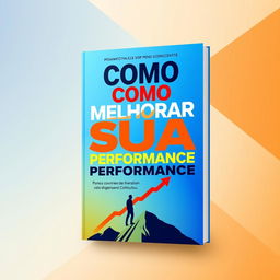 A vibrant eBook cover for a personal development book titled 'Como Melhorar Sua Performance'