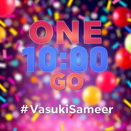 A vibrant digital graphic featuring a countdown theme with the text 'ONE DAY TO GO' prominently displayed in bold, eye-catching typography
