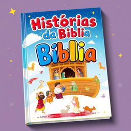 A visually appealing cover for a children's book titled 'Histórias da Bíblia: CONTOS do Velho e Novo Testamento DO PFB'