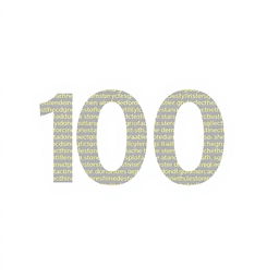 Edit the text. Where 100 is written change it to 100 in the same text, color, size.