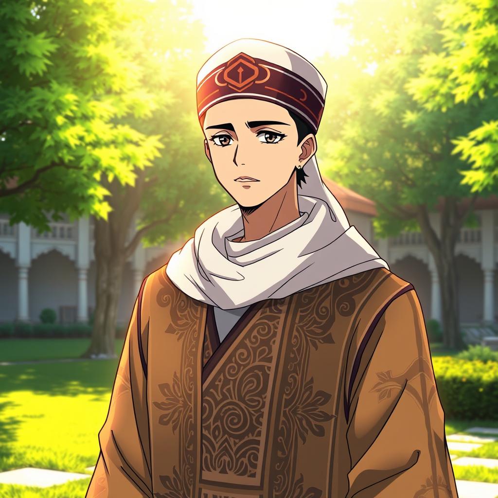 A reimagined version of Kibutsuji Muzan from the anime Demon Slayer, depicted as a culturally appropriate Muslim character