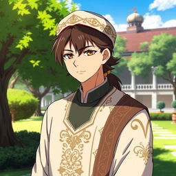 A reimagined version of Kibutsuji Muzan from the anime Demon Slayer, depicted as a culturally appropriate Muslim character