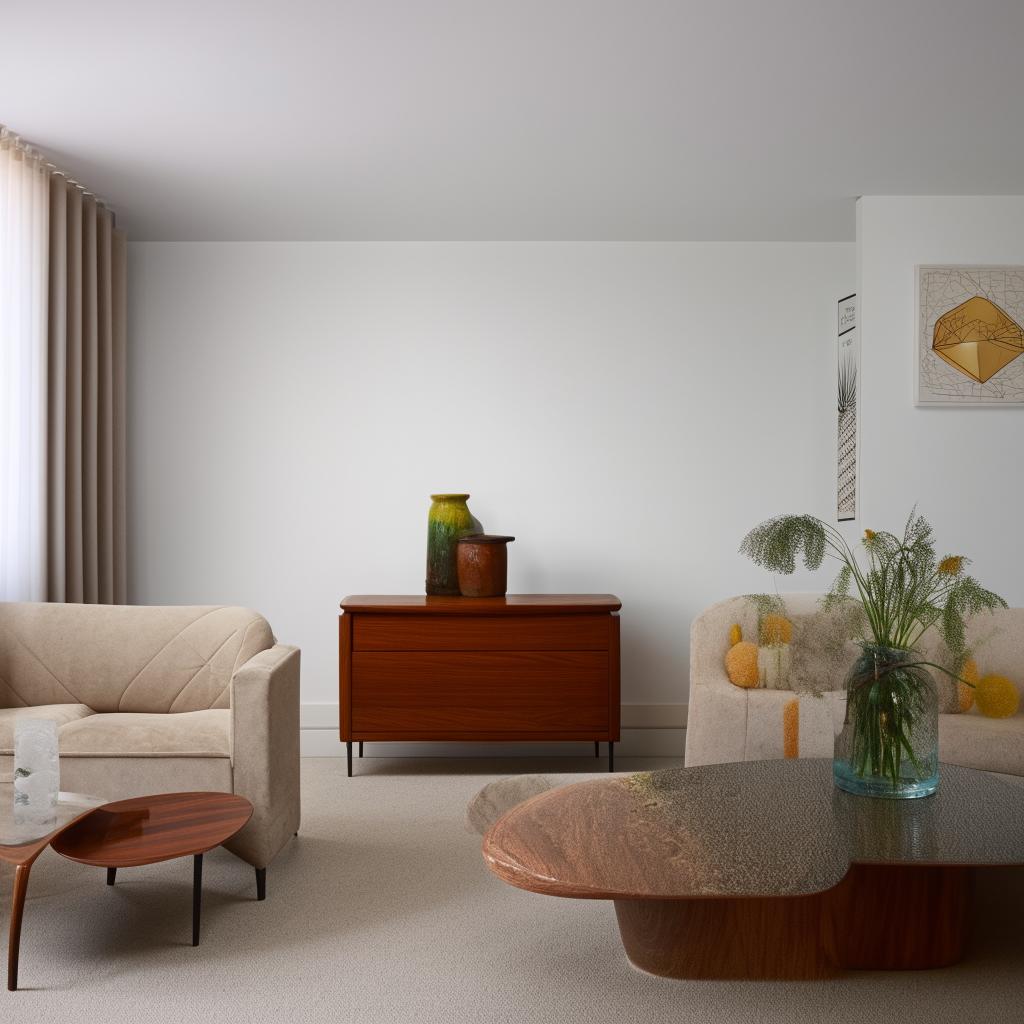 Generate an image of a room with a width of 3.26 cm, furnished with modern furniture.