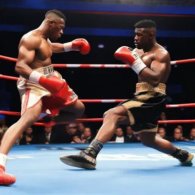 During the boxing match, one of the fighters was ko'd by a powerful blow to the temple, reminiscent of the legendary knockout punches in the history of the sport.
