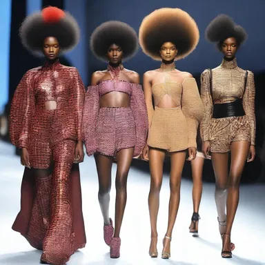 The designer showcased a bold and avant-garde collection featuring models with dramatic makeup, giving them a ko'd appearance that pushed the boundaries of traditional fashion.
