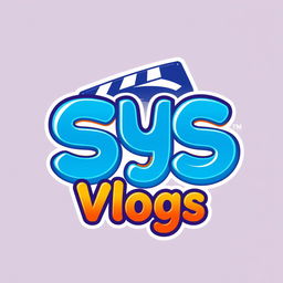 A vibrant and eye-catching logo design for a vlog named 'SYS Vlogs'