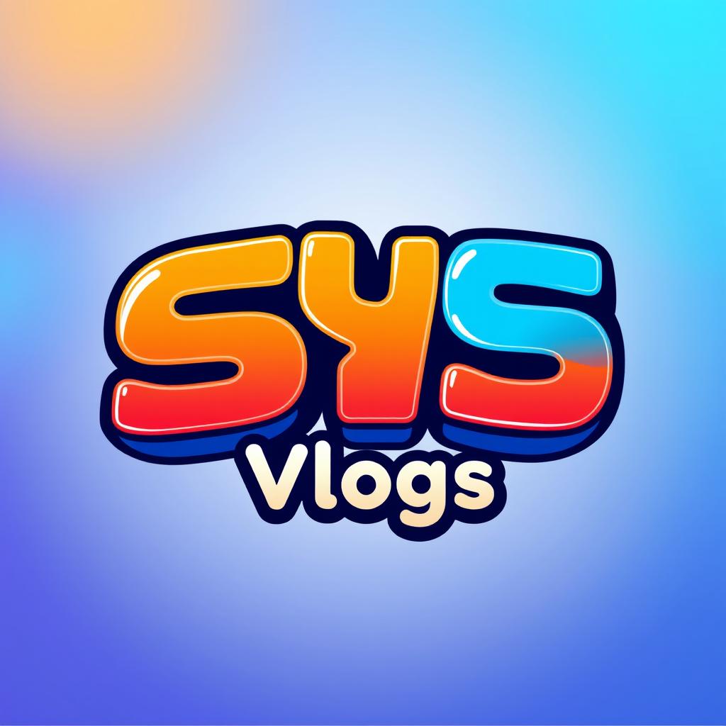 A vibrant and eye-catching logo design for a vlog named 'SYS Vlogs'