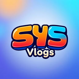 A vibrant and eye-catching logo design for a vlog named 'SYS Vlogs'