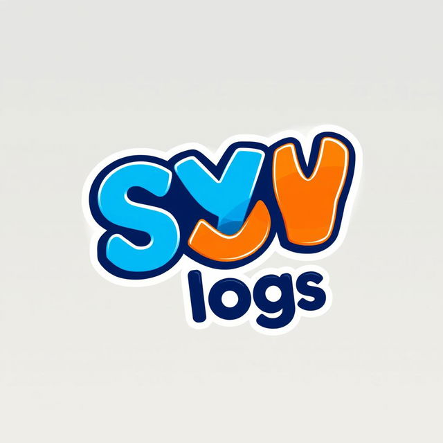 A vibrant and eye-catching logo design for a vlog named 'SYS Vlogs'