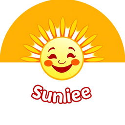 A bright and cheerful logo design featuring a stylized sun