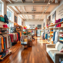 A beautifully organized and vibrant shop interior filled with a variety of colorful merchandise