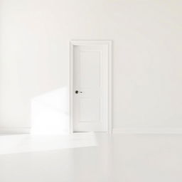 A minimalist room featuring solid color walls, with a smooth, simple texture
