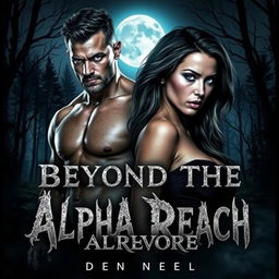 A realistic poster design for a werewolf novel titled 'Beyond The Alpha Reach'