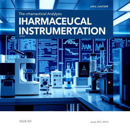 A visually striking cover design for a journal on pharmaceutical analysis instrumentation