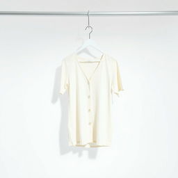 A simple and elegant display of a clothing item, focusing solely on the garment without any hangers, shadows, or threads