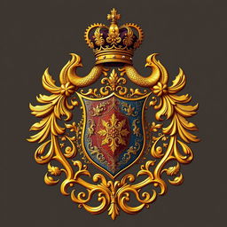 Create an elaborate and intricate ultimate crest symbol that seamlessly combines the essence, designs, markings, and patterns of various crest symbols