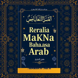 The title 'Relasi Makna dalam Bahasa Arab' authored by Abdullah Sarif