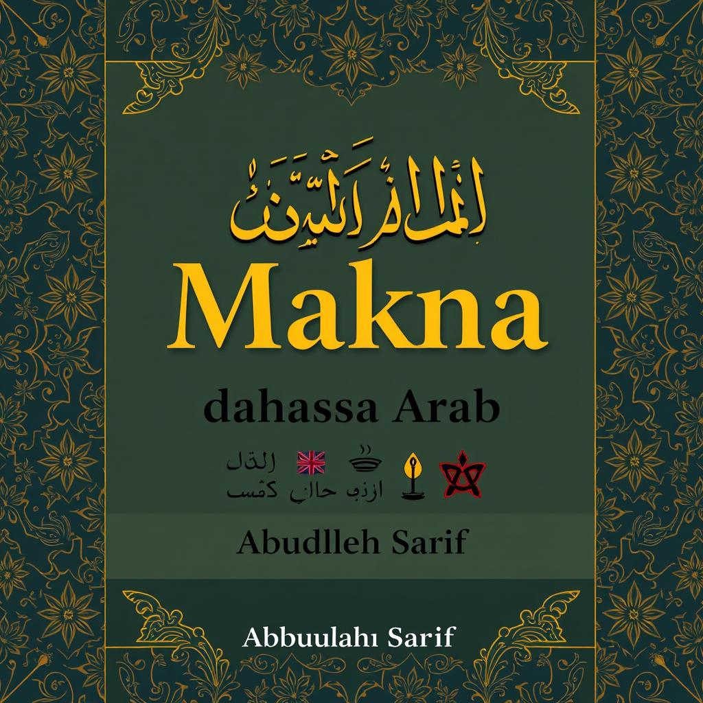 The title 'Relasi Makna dalam Bahasa Arab' authored by Abdullah Sarif