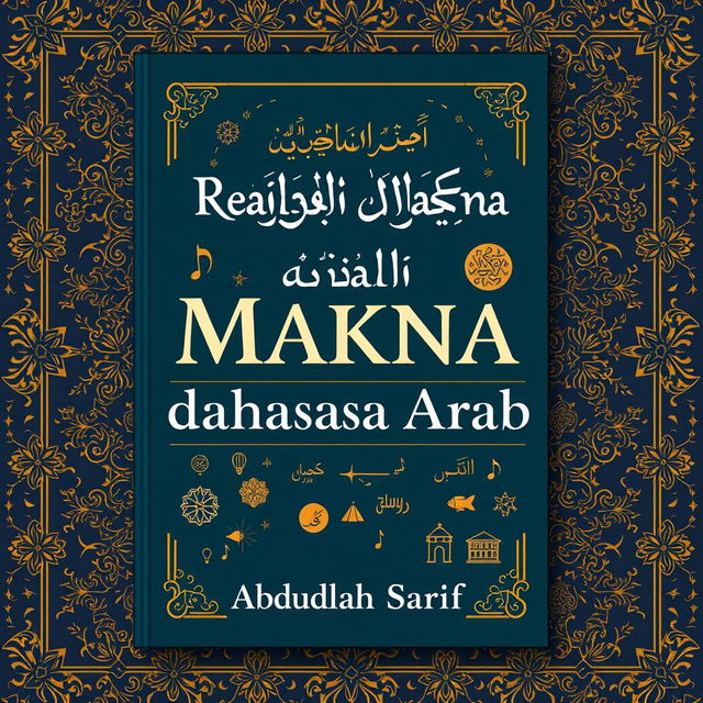 The title 'Relasi Makna dalam Bahasa Arab' authored by Abdullah Sarif