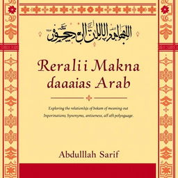 Exploring the relationships of meaning in the Arabic language by Abdullah Sarif