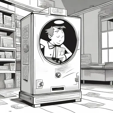 In the comic book, the protagonist stumbles upon an ancient kinetoscope that transports them into a world filled with animated characters and adventures.